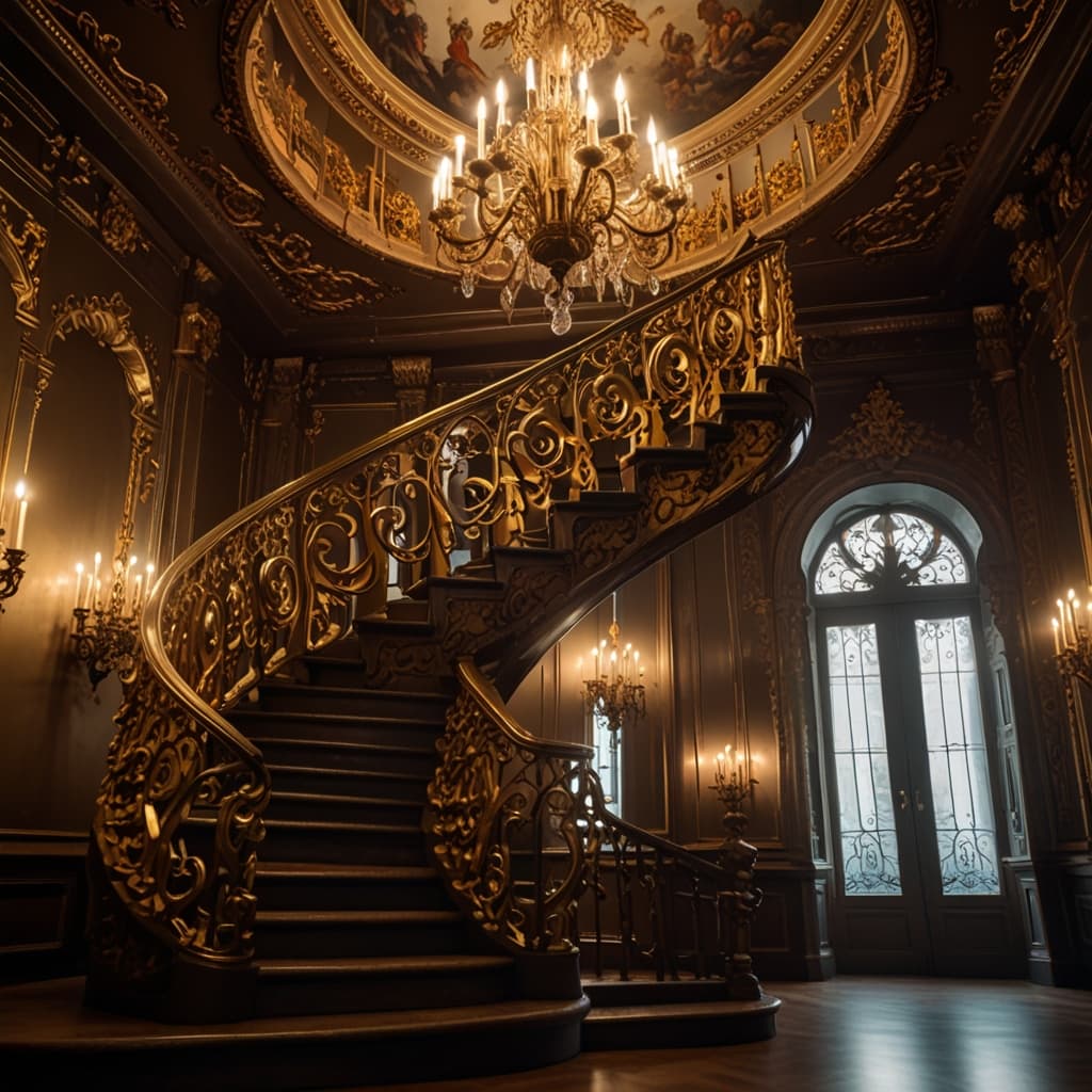 Gilded Spiral Stair