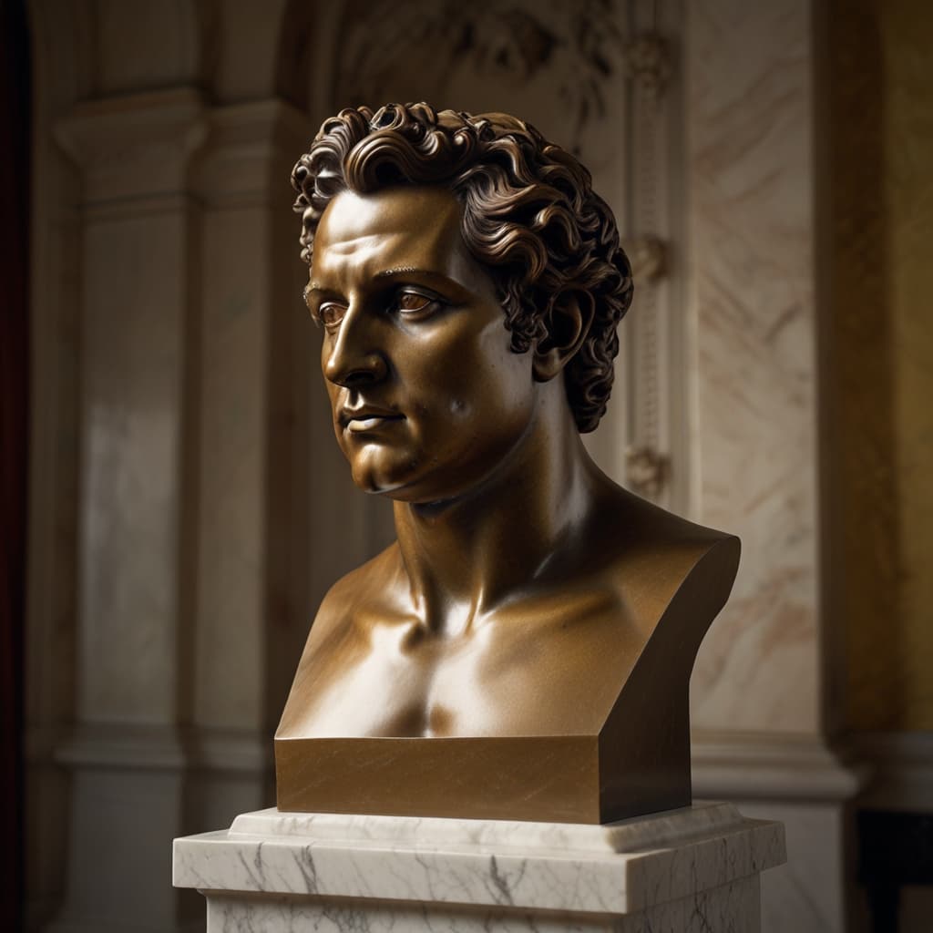 Bronze Bust Marble