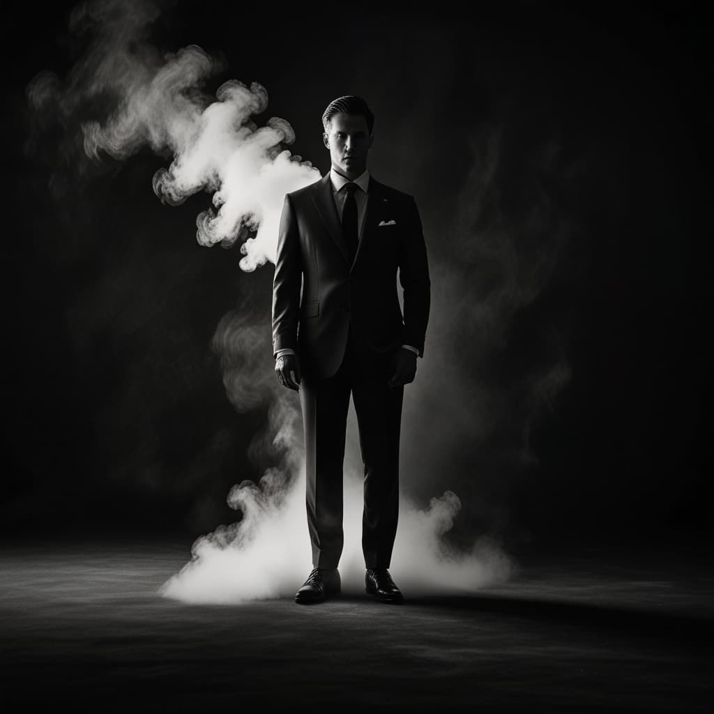 Suit Silhouette Smoke