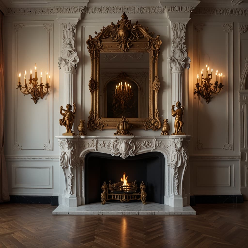 Carved Marble Mantel