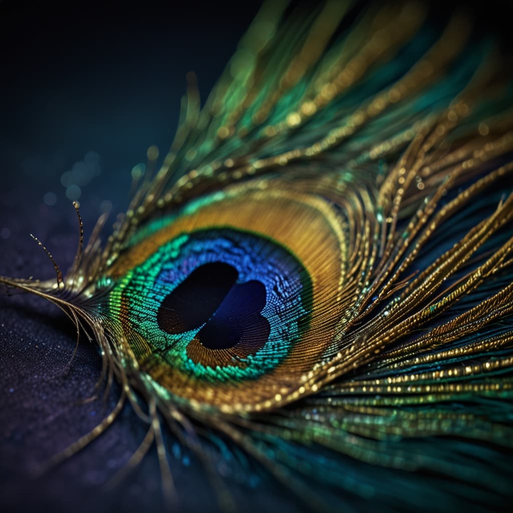 Peacock Feather Macro