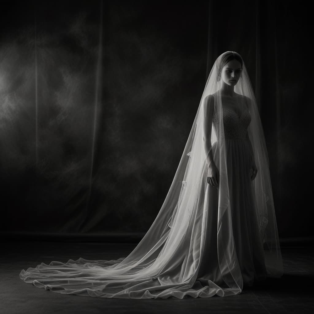 Tulle Veil Smoke