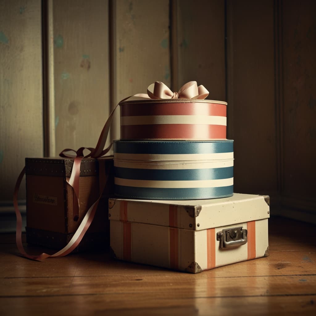 Antique Hatbox Stack