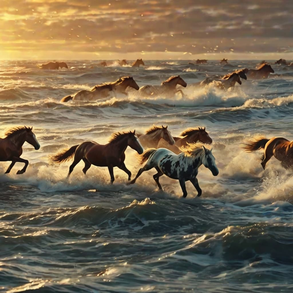 Wild Ocean Horses