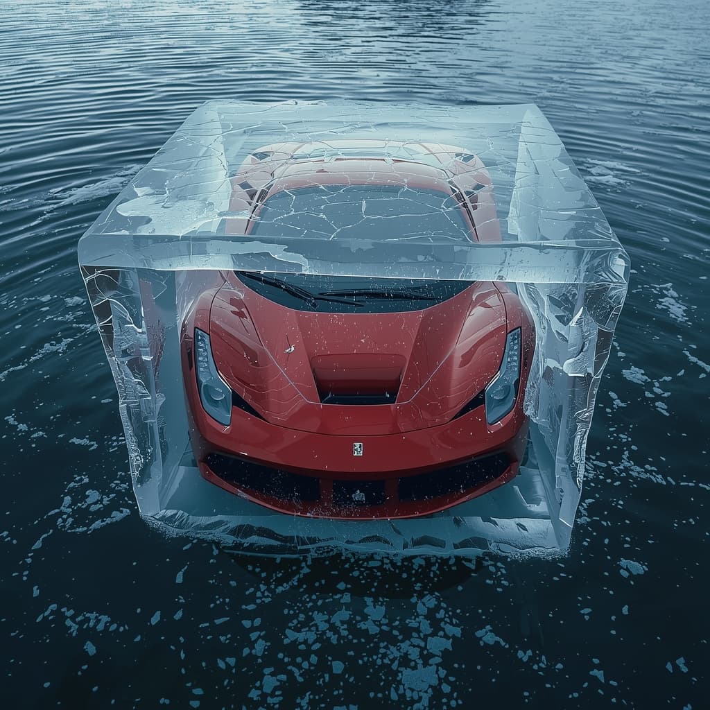 Ferrari Frozen in Ice