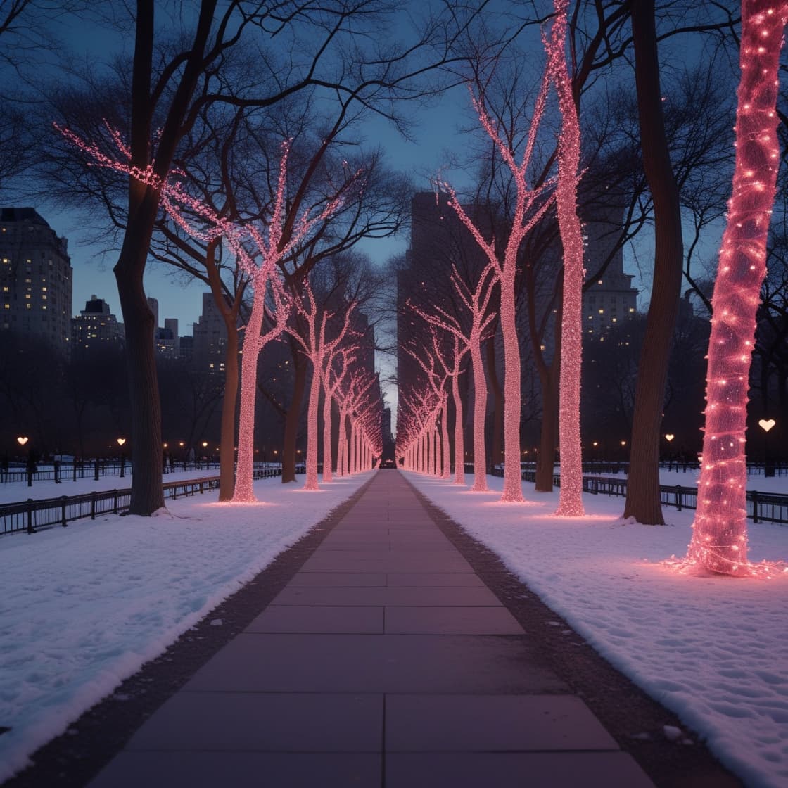 Pink Fairy-Light Trees