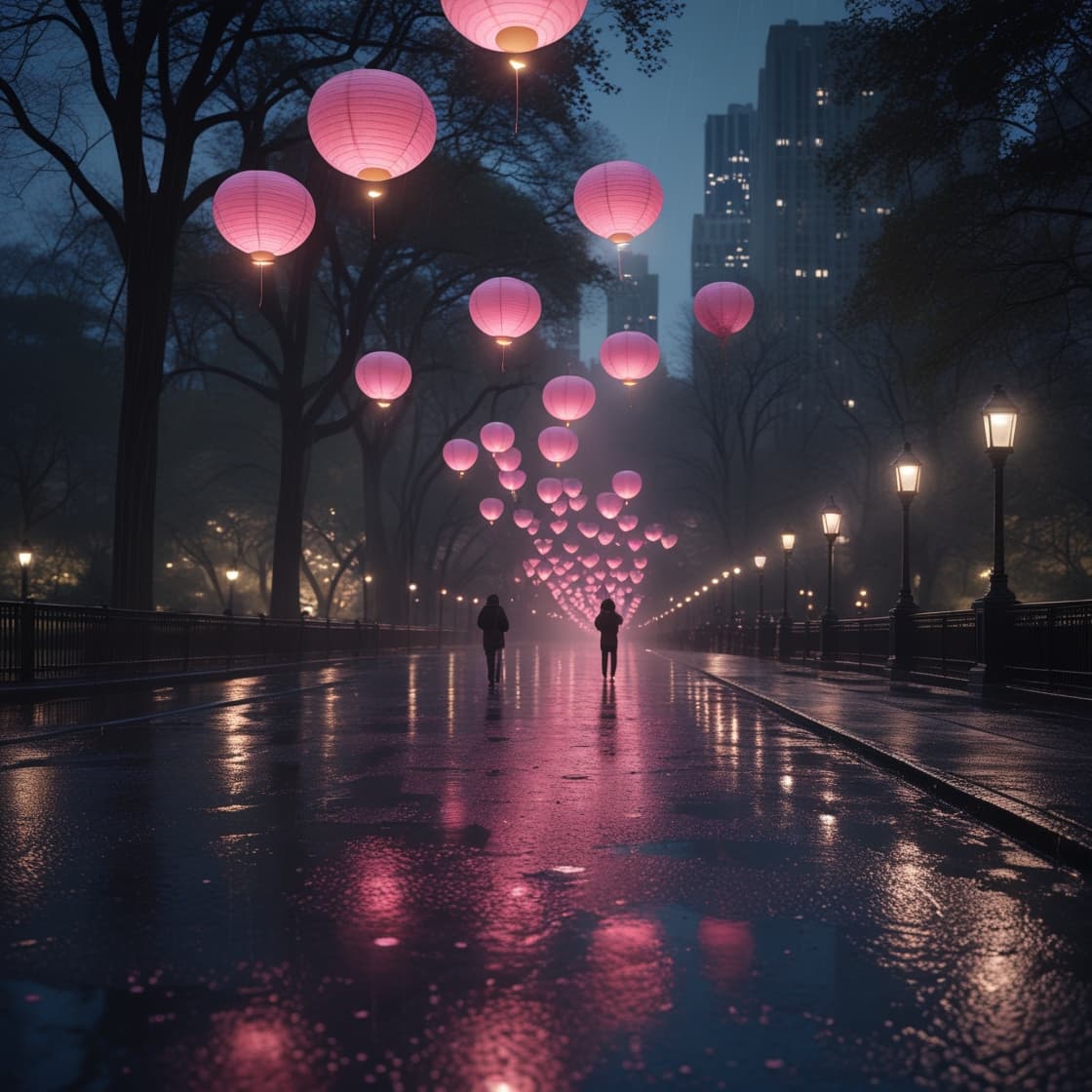 Rainy Night Lanterns